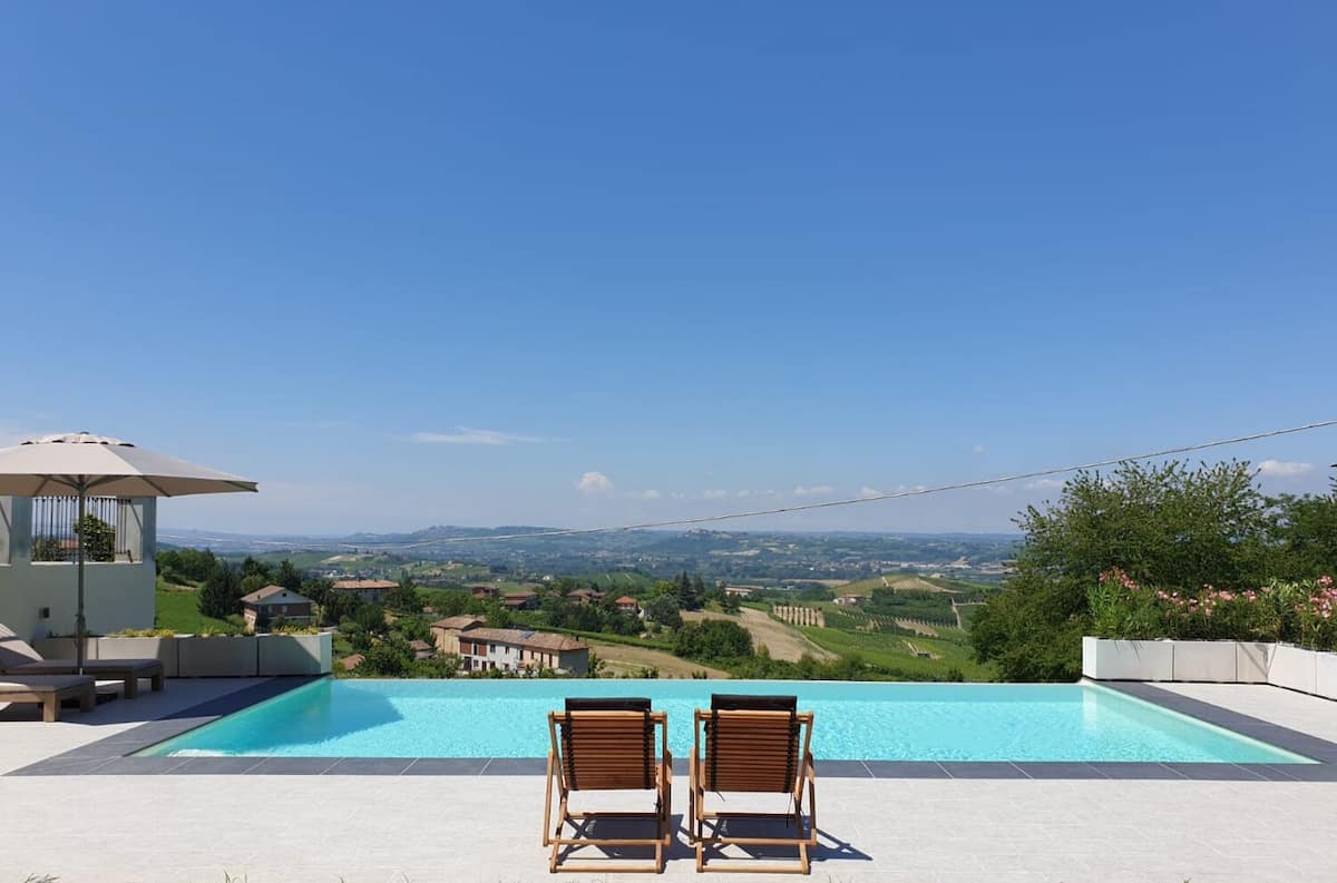 Infinity pool and valley view