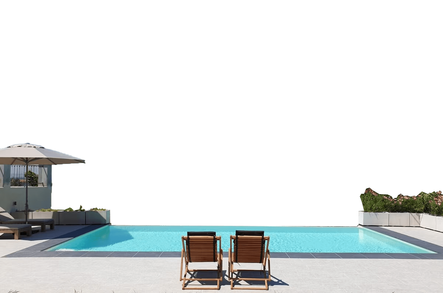 Infinity pool and terrace